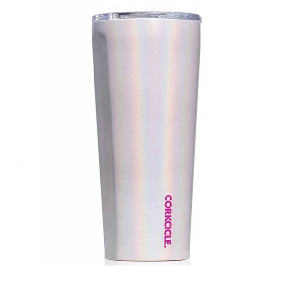Corkcicle Unicorn White Sparkle and Pink Logo Tumbler Coffee Mug - Picture 2 of 5